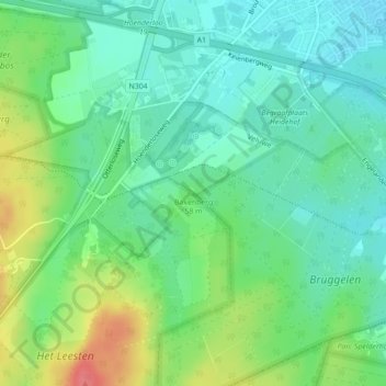Bakenberg topographic map, elevation, terrain
