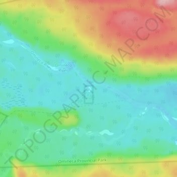 Old Hogem topographic map, elevation, terrain