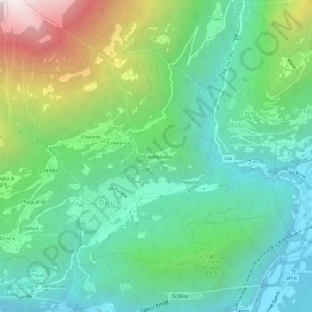 Cadelsasso topographic map, elevation, terrain