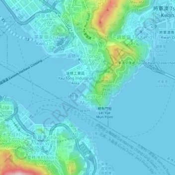 安里西村 On Li Sai Tsuen topographic map, elevation, terrain