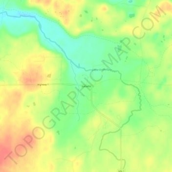 Isabella topographic map, elevation, terrain