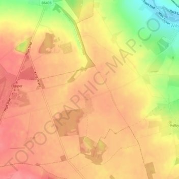 Wilsford Heath topographic map, elevation, terrain