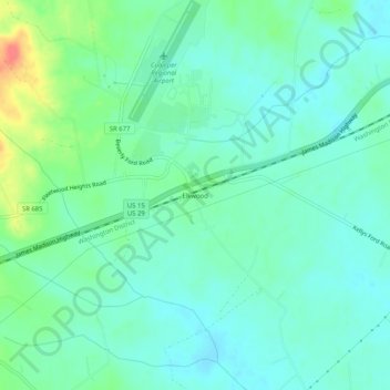 Elkwood topographic map, elevation, terrain