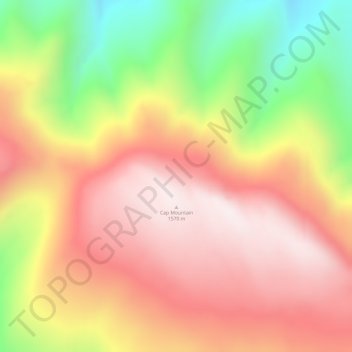 Franklin Mountains topographic map, elevation, terrain