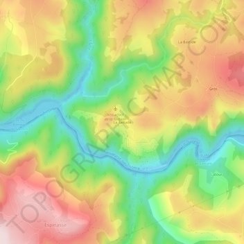 La Taillade topographic map, elevation, terrain