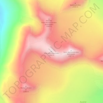 Store memurutinden topographic map, elevation, terrain