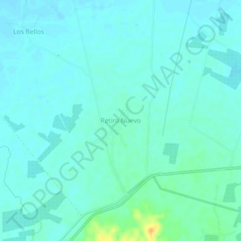 Retiro Nuevo topographic map, elevation, terrain