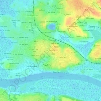 Les Epinettes topographic map, elevation, terrain
