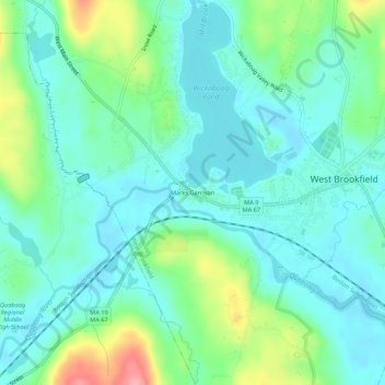 Marks Garrison topographic map, elevation, terrain