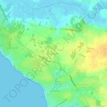 La Girardière topographic map, elevation, terrain