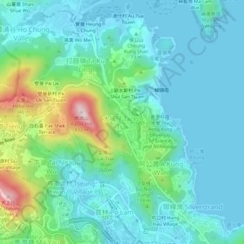 Tai Po Tsai topographic map, elevation, terrain