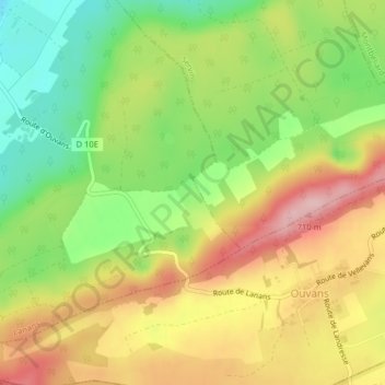 Grotte de Lanans topographic map, elevation, terrain