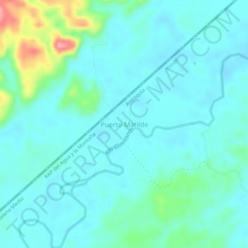 Puerto Matilde topographic map, elevation, terrain