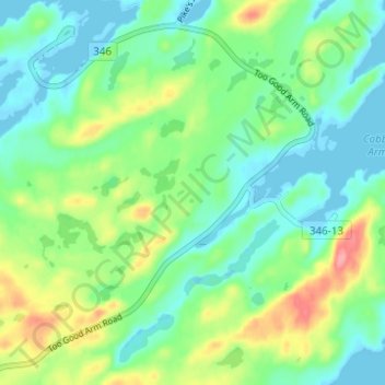 Herring Neck topographic map, elevation, terrain