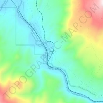 Bond topographic map, elevation, terrain