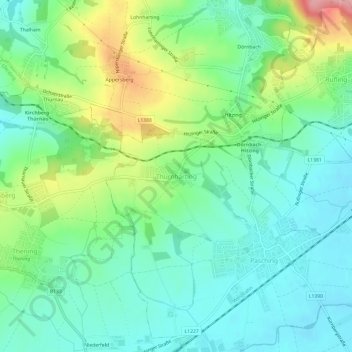 Thurnharting topographic map, elevation, terrain