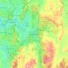 Queanbeyan topographic map, elevation, terrain