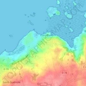 Bel Air topographic map, elevation, terrain