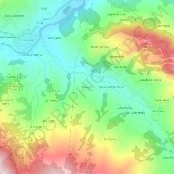 Morasco topographic map, elevation, terrain