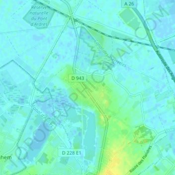 Bois-en-Ardres topographic map, elevation, terrain