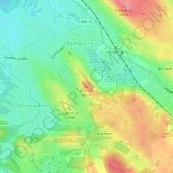 Schnait topographic map, elevation, terrain