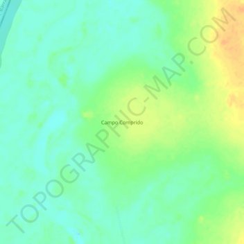Campo Comprido topographic map, elevation, terrain