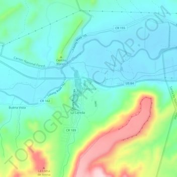 Abiquiu topographic map, elevation, terrain