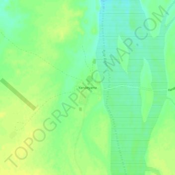Yandeyarra topographic map, elevation, terrain