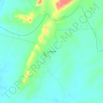 La Arena topographic map, elevation, terrain