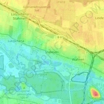 Stahmeln topographic map, elevation, terrain