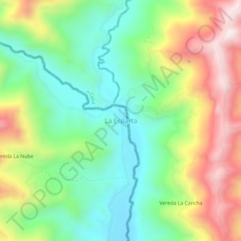 La Esparta topographic map, elevation, terrain