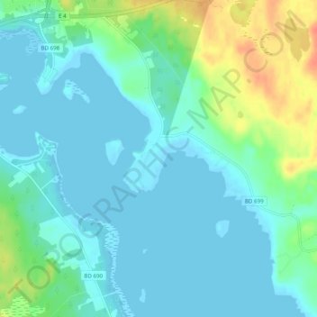 Törefors topographic map, elevation, terrain