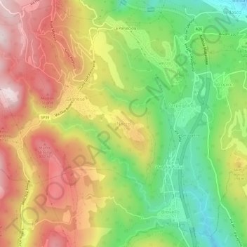 Nocco topographic map, elevation, terrain