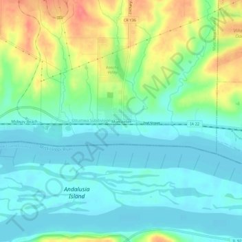 Montpelier topographic map, elevation, terrain