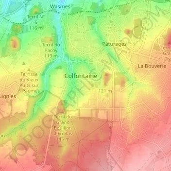 Cul-du-Qu'vau topographic map, elevation, terrain
