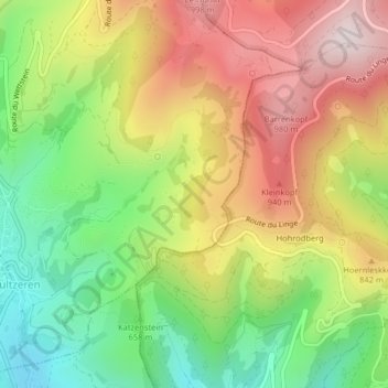 Londenbach-Gebraech topographic map, elevation, terrain