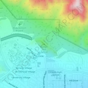 Badger Hill topographic map, elevation, terrain