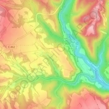 Camp de Cal Fuster topographic map, elevation, terrain