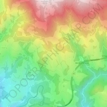 Schönberg topographic map, elevation, terrain