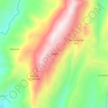 La Pita topographic map, elevation, terrain