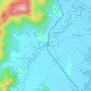 Campo topographic map, elevation, terrain