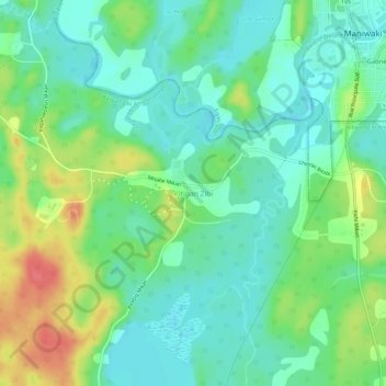 Kitigan Zibi topographic map, elevation, terrain