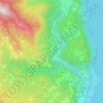 Pianezza topographic map, elevation, terrain