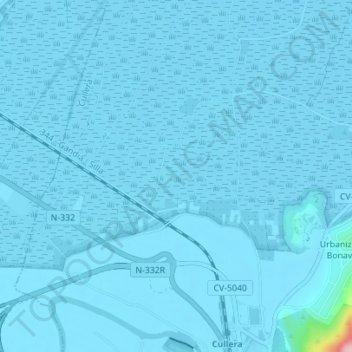 Brenca topographic map, elevation, terrain