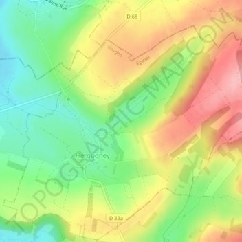 Mehachamp topographic map, elevation, terrain