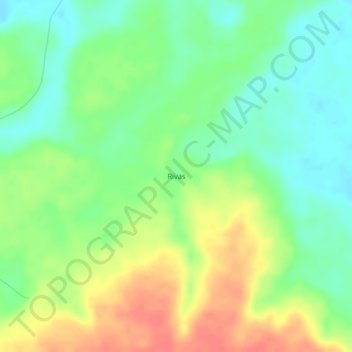 Rivas topographic map, elevation, terrain