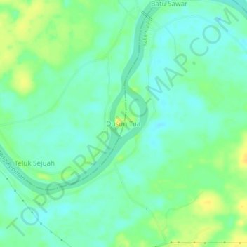 Dusun Tua topographic map, elevation, terrain