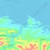 Güiria de la Playa topographic map, elevation, terrain