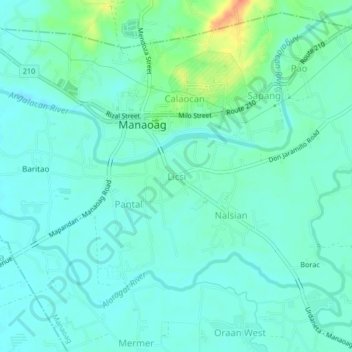 Licsi topographic map, elevation, terrain