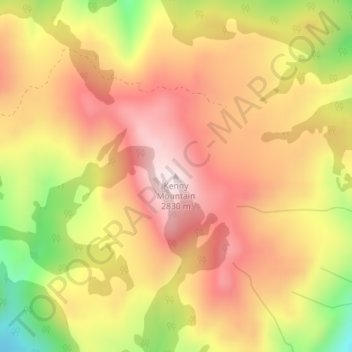 Kenny Mountain topographic map, elevation, terrain